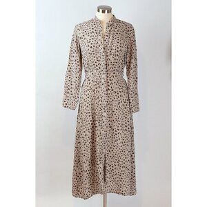Cloth & Stone Animal Leopard Maxi Shirtdress - Size Small